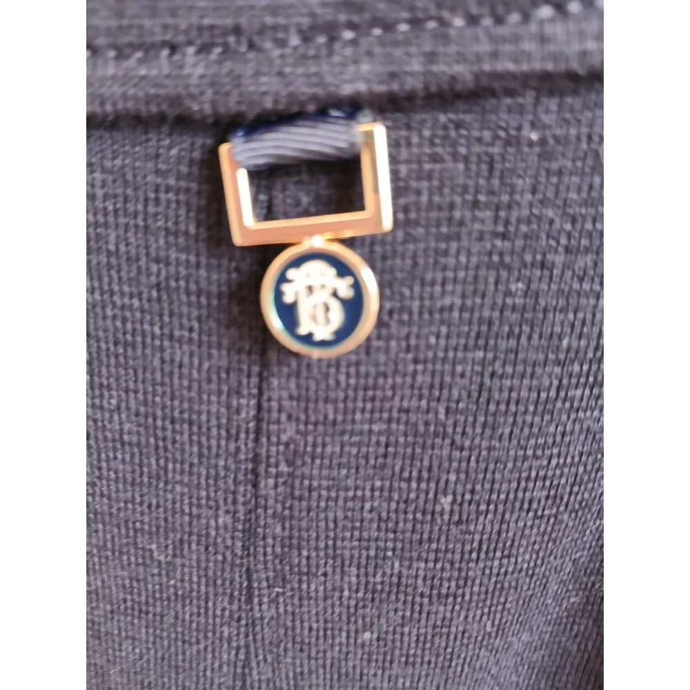 Tory Burch Wool Blend Ponte Knit Pencil‎ Skirt Navy XS Extra Small Career